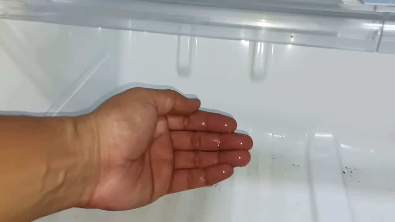 agua dentro del refrigerador